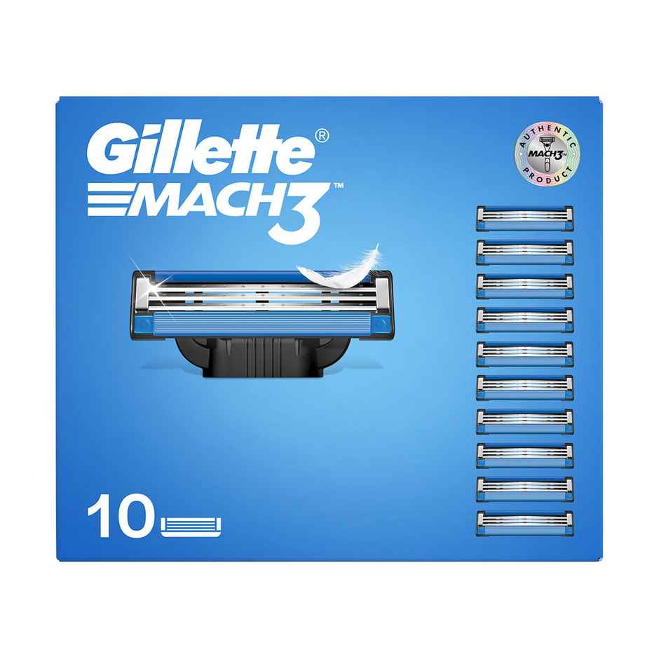 Gillette Mach3 Shaving Blades For Men (10 Cartridges)