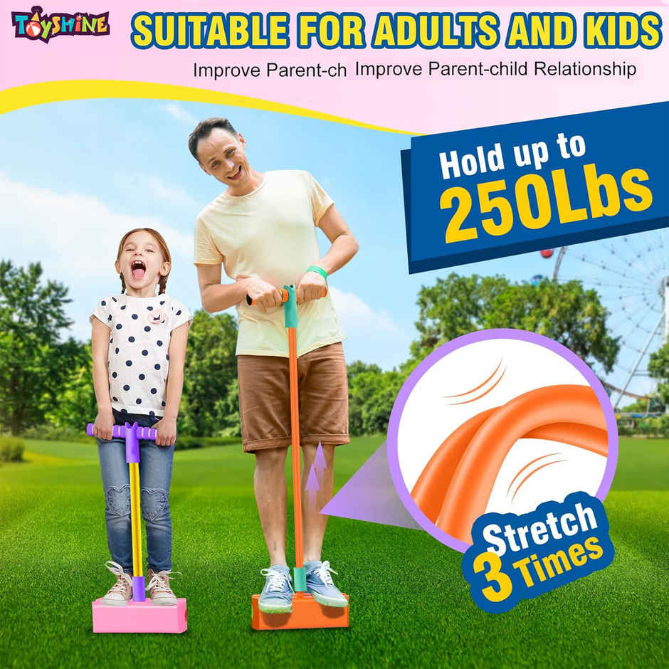 Toyshine Pink Foam Pogo Stick Jumper Toy Upto 70kg
