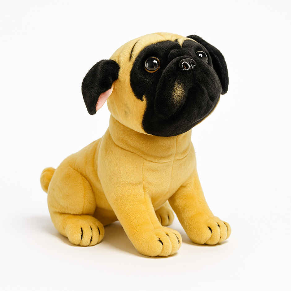 Spanker Sitting Puppy Soft Toy Cute Plush Dog for Kids Decor - 23 cm