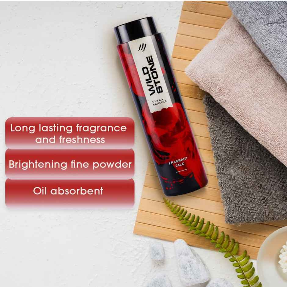 Wild Stone Ultra Sensual Talcum Powder for Men