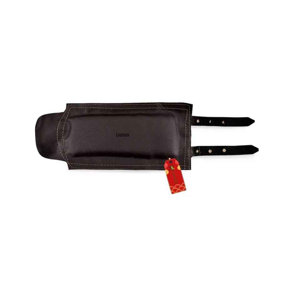 Uapan Brass Ghungroo Leather Pad With Strip 4 Line Pair, 40+41