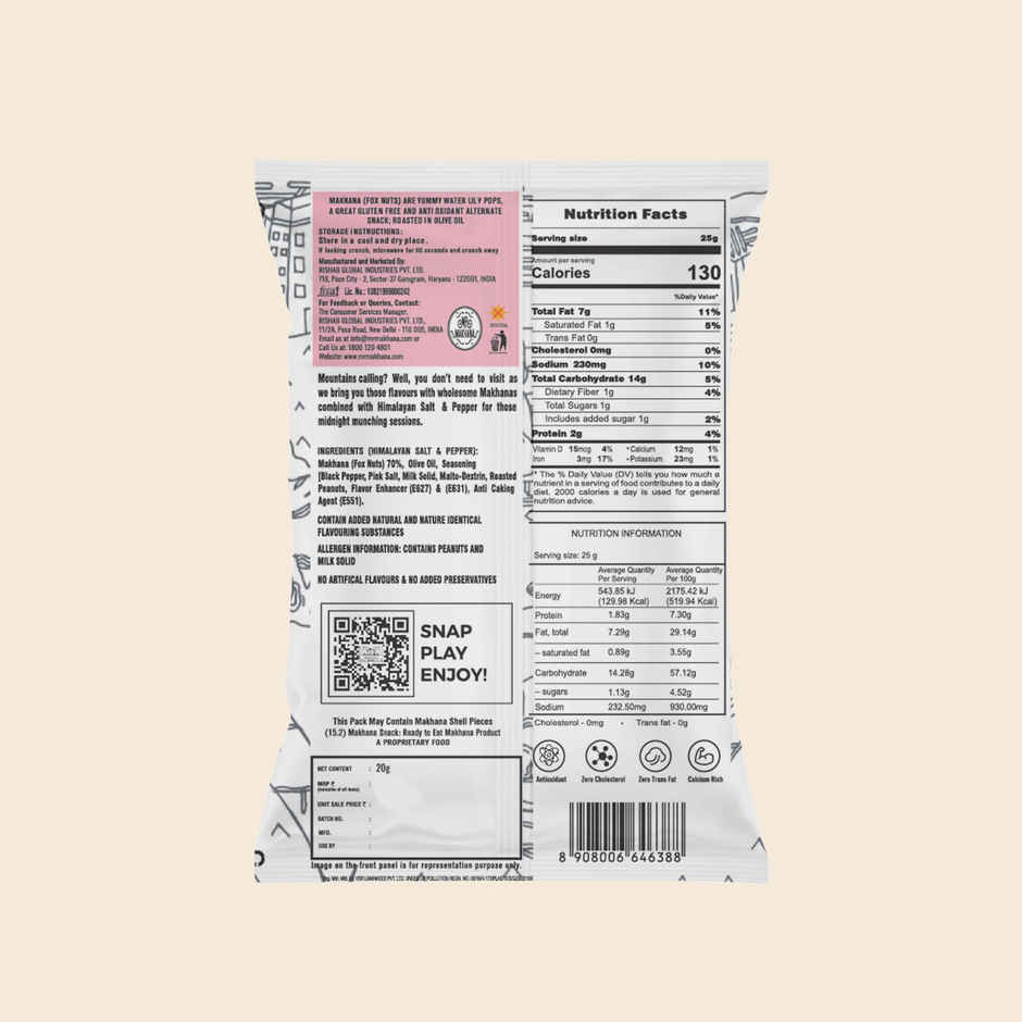 Mr Makhana Himalayan Salt & Pepper Makhna