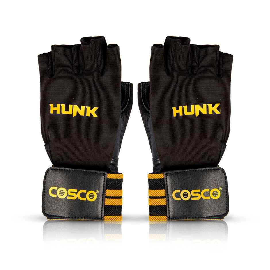 Cosco Gym Gloves - Hunk Large, 2 Pieces Made in India