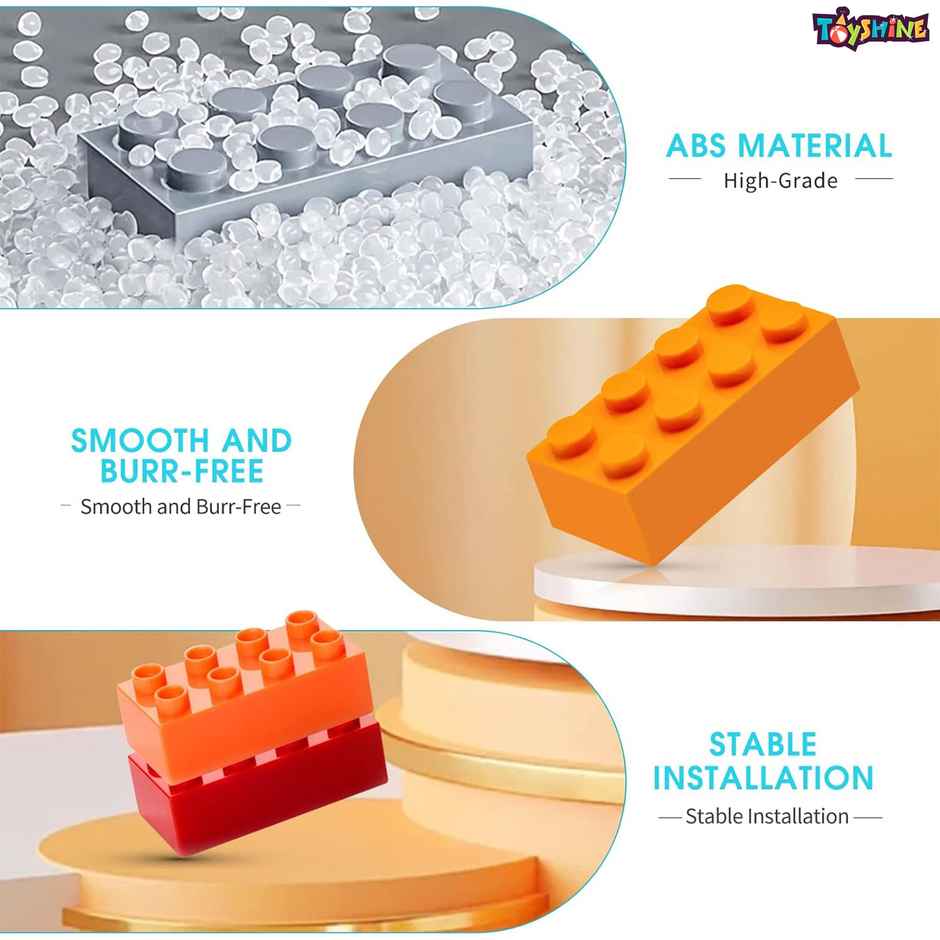 Toyshine 120 Pcs Building Blocks Toy With Wheels - Educational Construction Set for Kids