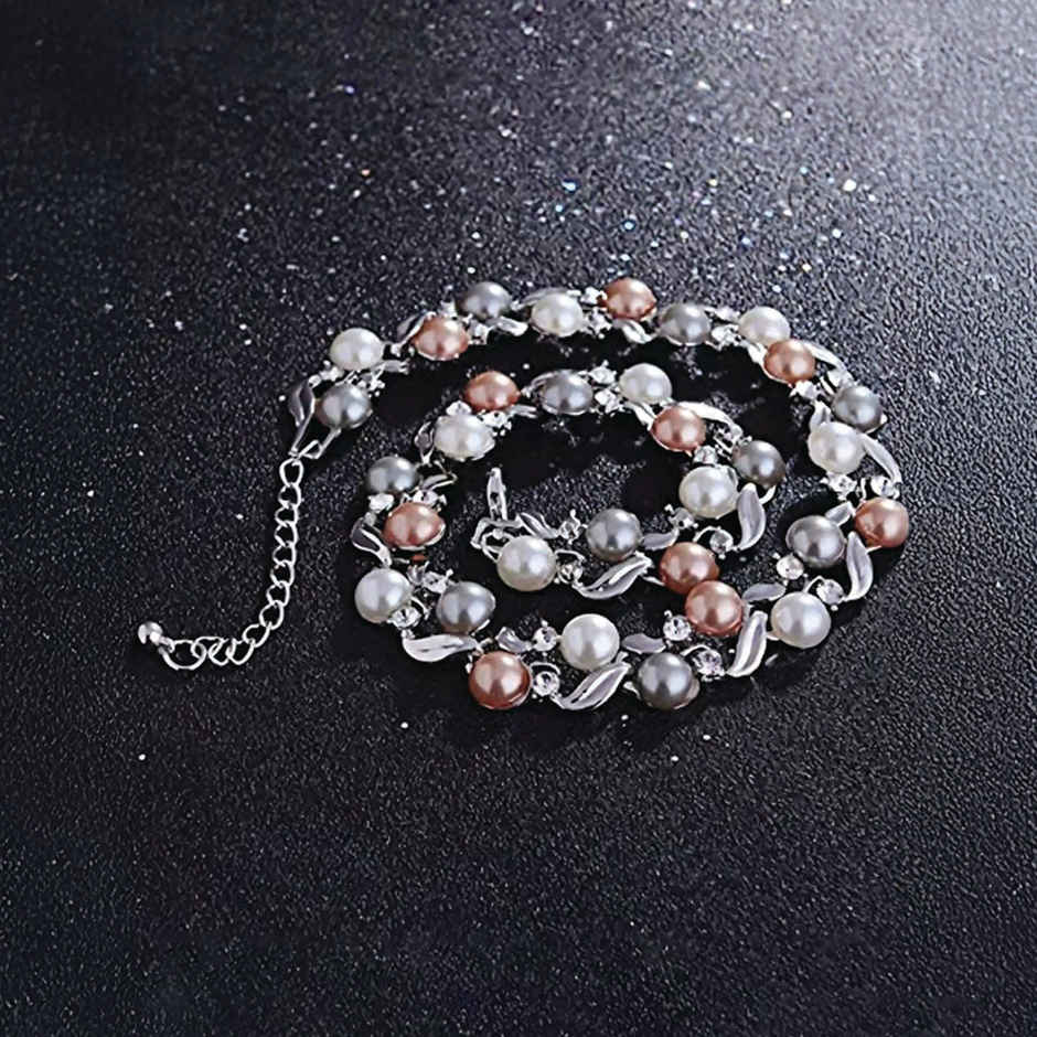 Youbella Stylish Latest Design Necklace Jewellery Set For Women (Multi-Colour) (Ybnk - 5764)