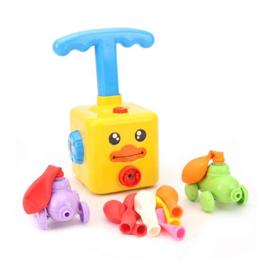 Fablue Balloon Launcher for Kids - Balloon Powered Car Toy for Kids with Launch Tower and Pump