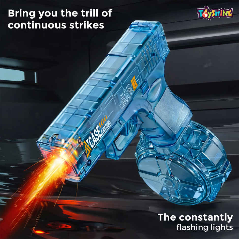 Rechargeable Automatic Water Gun | Holi Special | 330 ml | LED Blue | Toyshine