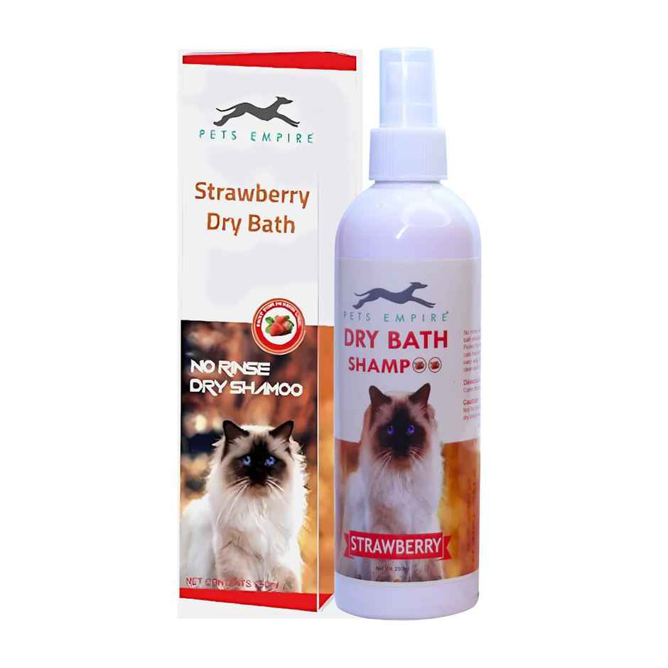 Pets Empire Waterless Shampoo , Dry Bath For Cats Strawberry Fragrance