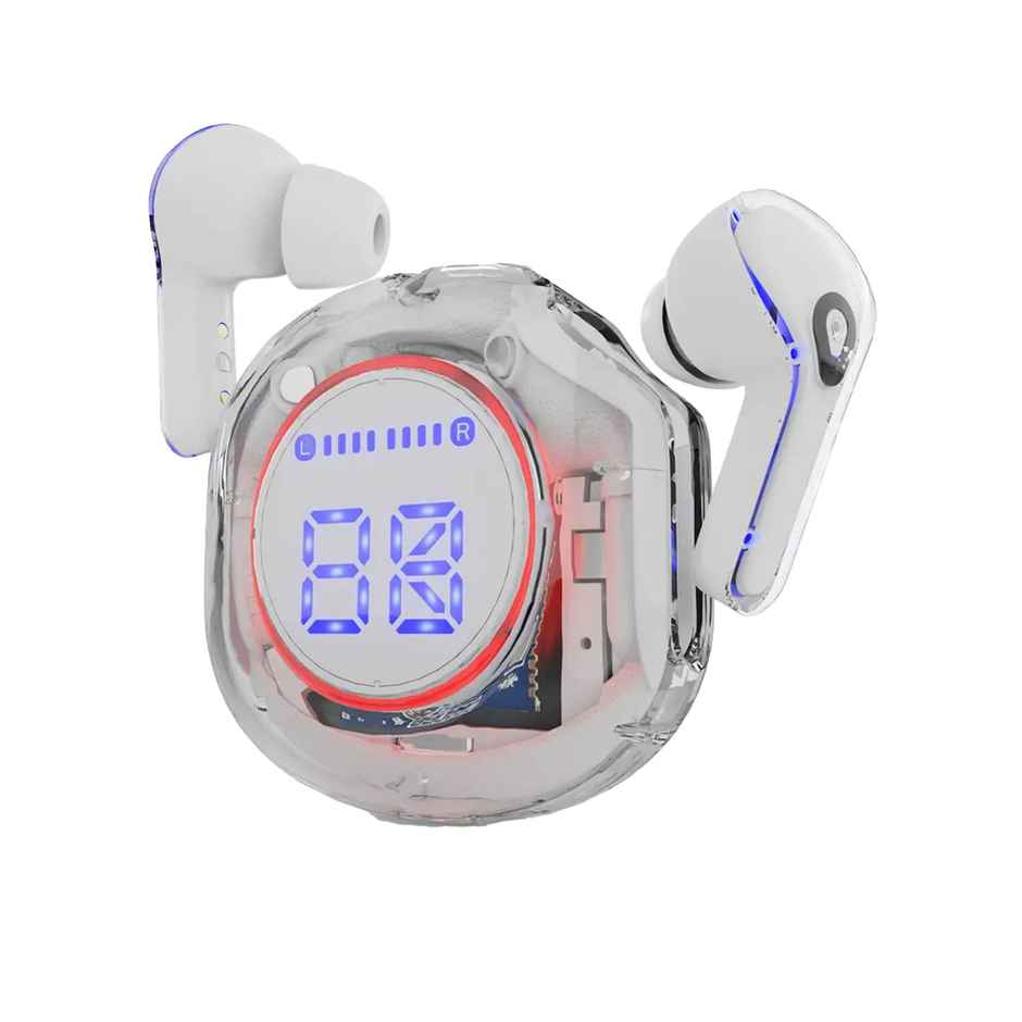 Aroma NB121 Almaty - 40 Hours Playback | TWS | Fast Charging with Digital Display | White