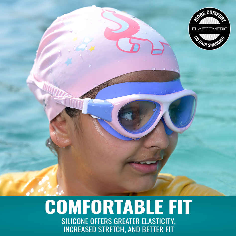 Slovic Kids Silicone Swimming Cap | Leak-Proof, Secure Fit & Durable