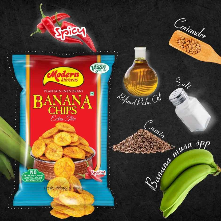 Modern Kitchens Banana Chips Spicy | Crispy & Tangy