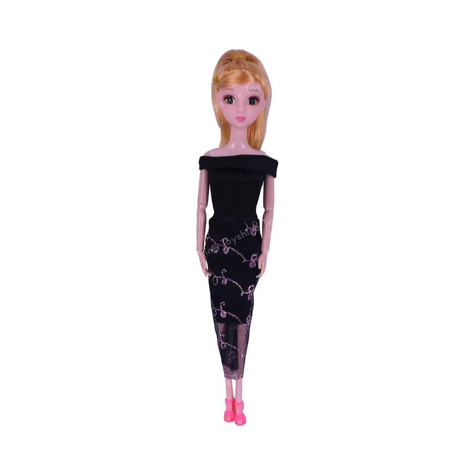 Toyshine Kally Fashion Doll with 3D Eyes | Folding Hands & Glitter Dress | Model A
