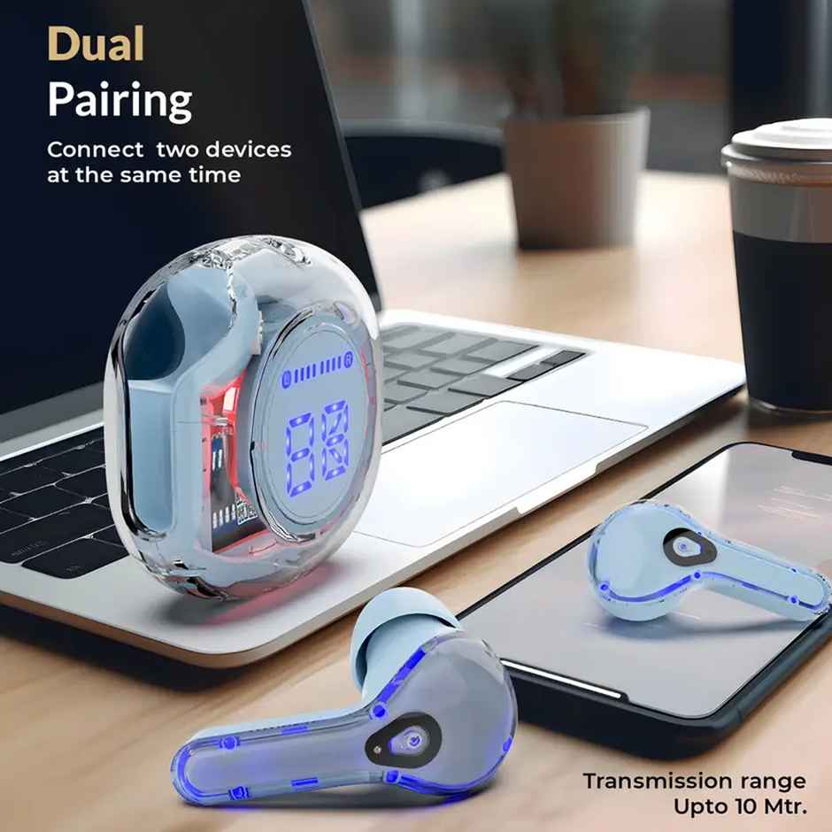 Aroma NB121 Almaty - 40 Hours Playback | TWS | Fast charging with Digital Display | Blue