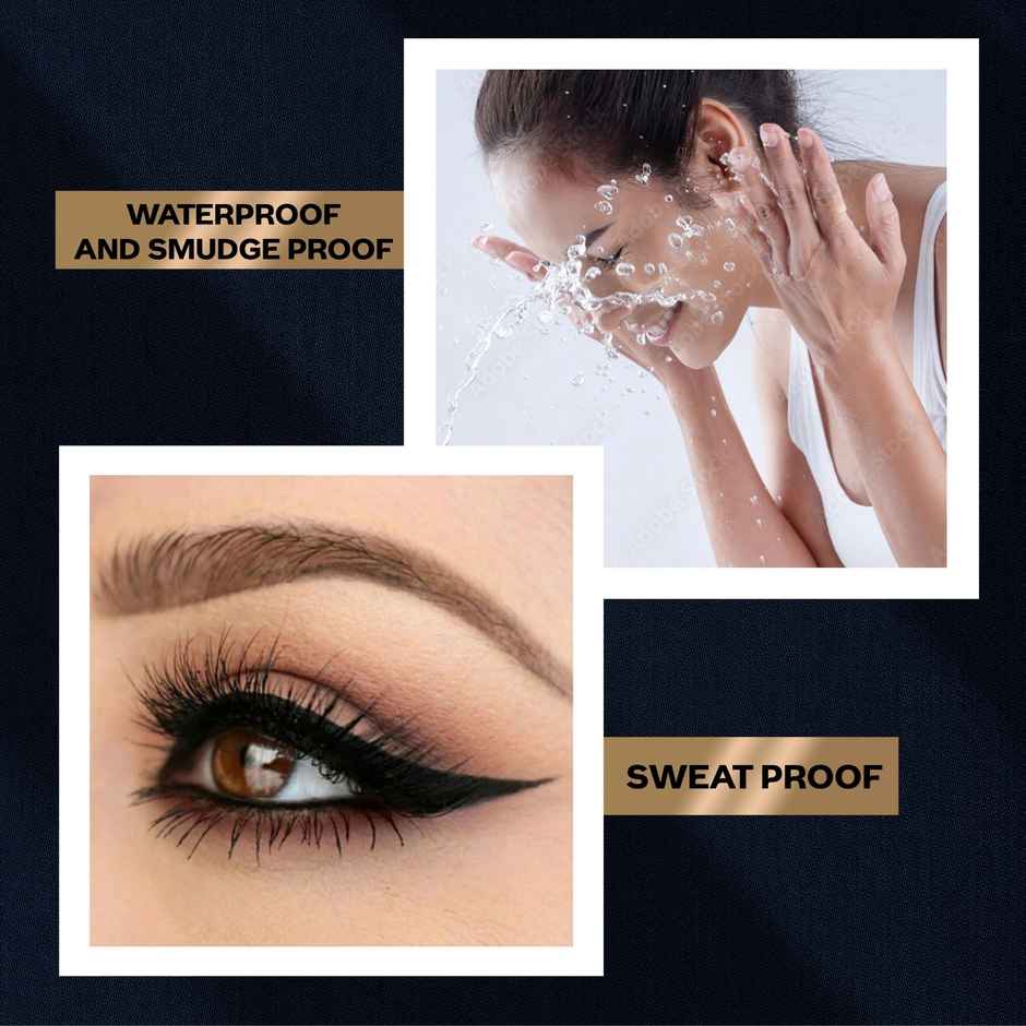 Faces Canada Ultimepro Hd Deep Black One Stroke Kajal Longstay I Rice Bran Wax I Waterproof