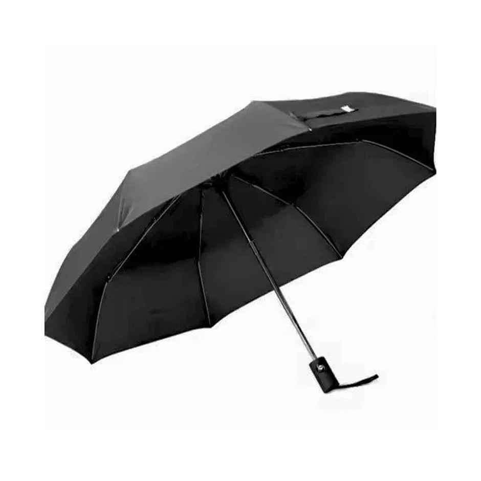 Fendo 3 Fold 22 inch Auto Open Close Black with Silver Coating Umbrella