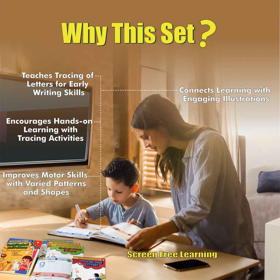 Writing Time Kids' First Pencil Control L Capital & Small Letters, Numbers & Shapes