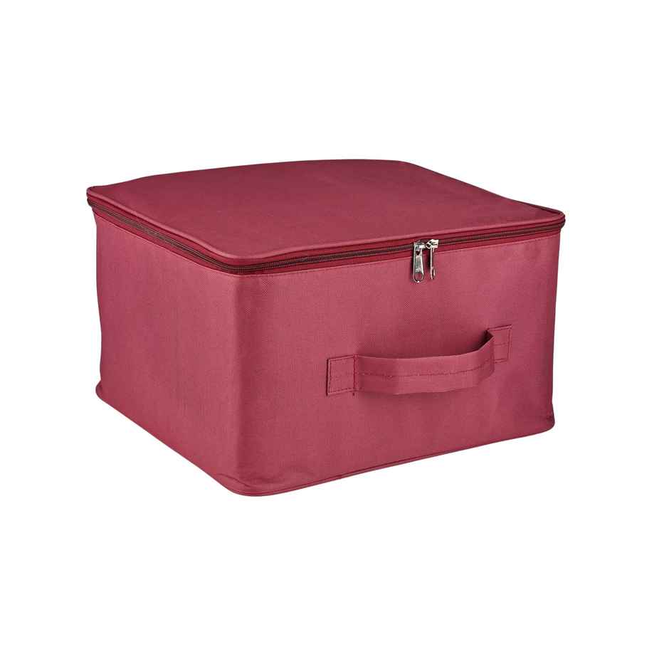 Kuber Industries Waterproof Travel Storage Bag | Foldable Saree & Clothes Organizer | Maroon