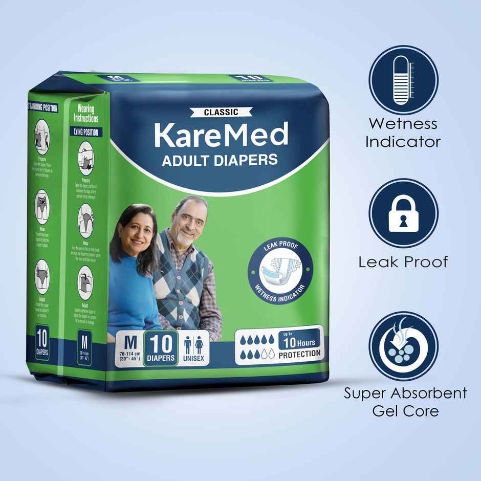 Kare In Adult Diapers Classic - M10 X 12