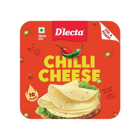 Dlecta Chilli Cheese Slices | Pack Of 10