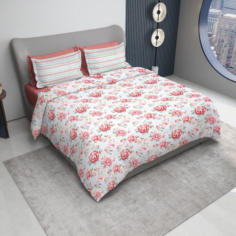 Dream Living King Size Premium Soft Uphar | Bedsheet 135 GSM With 2 Pillow Covers 275x275 cm | 4