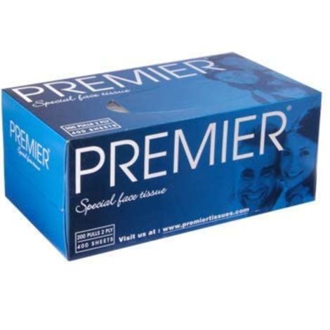 Premier Face Tissue Box | 200 Pulls | 2 Ply - Pack of 1