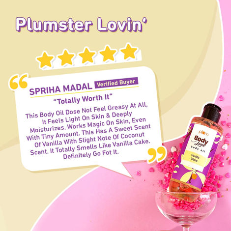 Plum Bodylovin Vanilla Vibes Body Oil Normal To Dry Skin Deep Moisturization Instant Glow