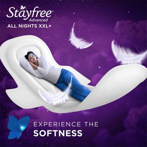 Stayfree Advanced All Nights Sanitary Pads | XXL+ | 16 pcs