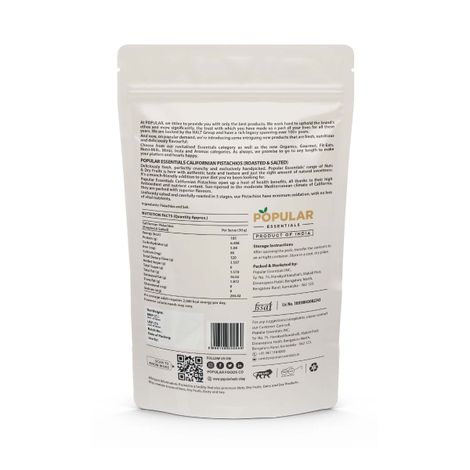 Popular Essential Californian Pistachios Roasted & Salted (With Shell)