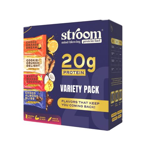 Stroom Center-Filled 20G Protein Bars - Premium Protein And No Added Sugar | Assorted