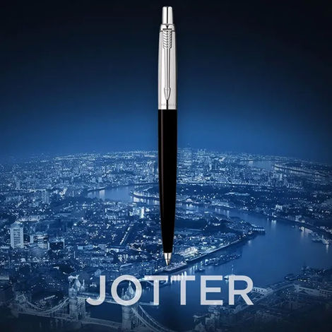 Parker Jotter Standard Ball Pen Black Body (Blue Ink)