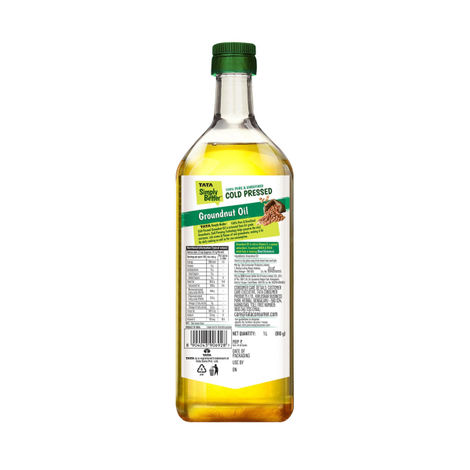 Tata Simply Better Groundnut (Peanut) Cold Pressed Oil | Pure & Unrefined Healthy Cooking Oil