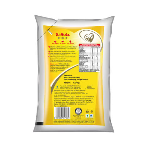 Saffola Gold Oil, Power of 3, Pouch