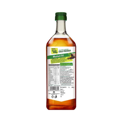 Tata Simply Better Mustard (Sarson) Cold Pressed Oil | Unrefined & Healthy Cooking Oil