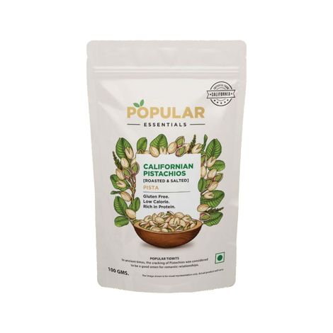 Popular Essential Californian Pistachios Roasted & Salted (With Shell)