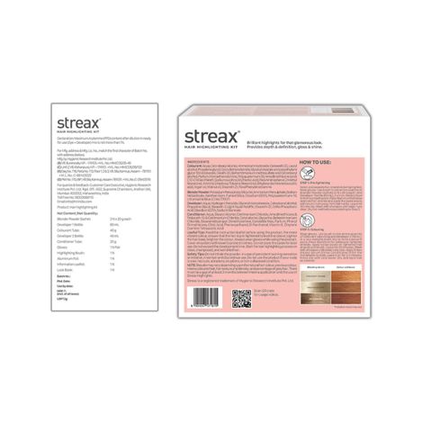 Streax Hair Colour Highlighting Kit Vibrant Blonde For Women