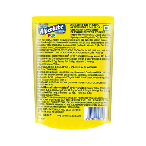 Alpenliebe Pop Assorted Flavours Lollipop