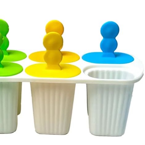 Bombay Kookware Manual Ice Cream Maker | 8 Popsicles White Colour Base