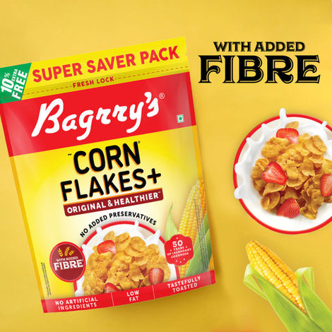 Bagrrys Corn Flakes Plus Original Healthier - Added Fibre