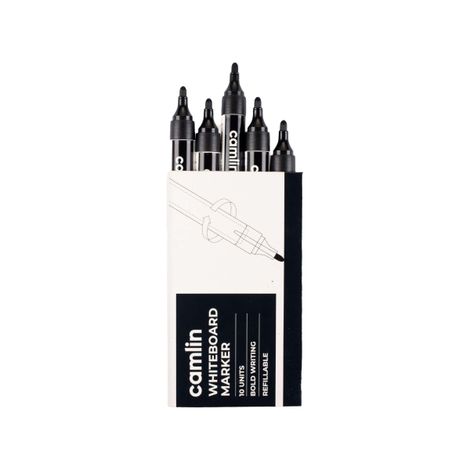 Camlin Whiteboard Marker Black, Pack Of 10