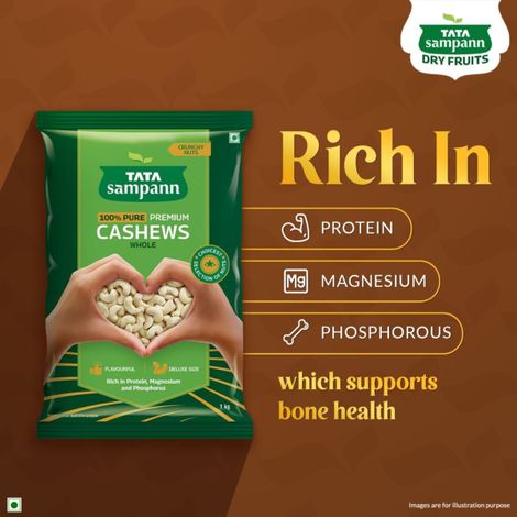 Tata Sampann 100% Pure Premium Cashews/Kaju Whole