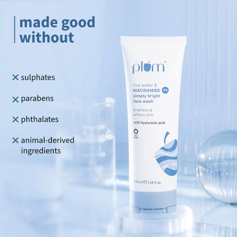 Plum Simply Bright 2% Niacinamide Face Wash With Rice Water