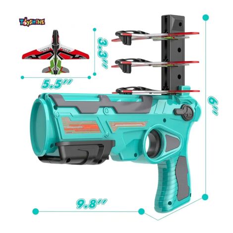 Toyshine Airplane Launcher - Multi-Color Catapult Plane for Outdoor Play