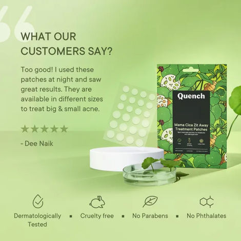 Quench Korean Acne Patches / Pimple Patches With Salicylic Acid Tea Tree Oil & Cica