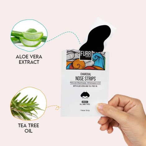 FURR By Pee Safe Charcoal Nose Strips | Instant Blackhead Removal & Deep Pore Cleansing