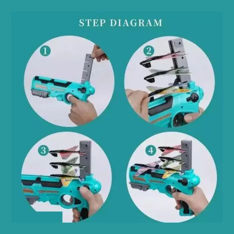 Toyshine Airplane Launcher - Multi-Color Catapult Plane for Outdoor Play