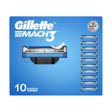 Gillette Mach3 Shaving Blades For Men (10 Cartridges)