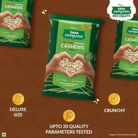Tata Sampann 100% Pure Premium Cashews/Kaju Whole