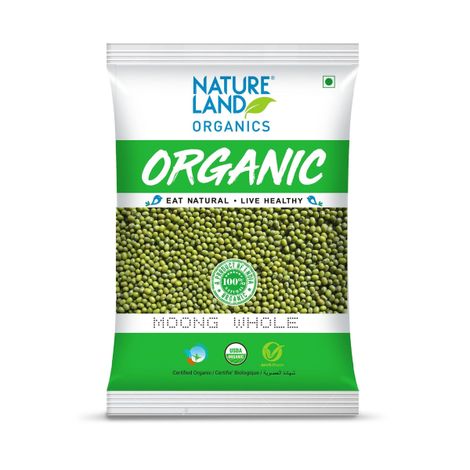 Natureland Organics Green Moong Dal Whole