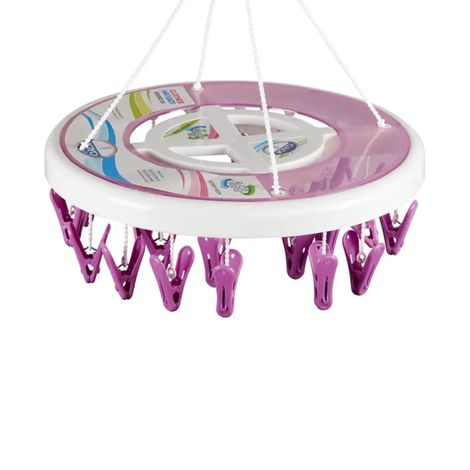 Joyo Plastics 24 Clip Cloth Hanging Hanger (Colour May Vary)