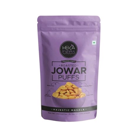 Heka Bites Roasted Jowar Puffs Majestic Masala - Low Calorie & Healthy Snacks